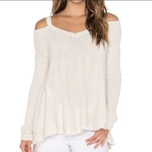 Free People Moonshine V-Neck Cold Shoulder Size XS